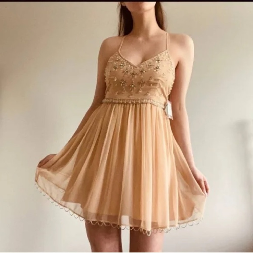 Kimchi Blue Beaded Dress Size 6 | Color: Pink | Urban Outfitters